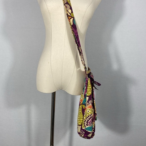 Vera Bradley Retired Plum Crazy Colorful Patterned Crossbody Shoulder Bag - Picture 3 of 16